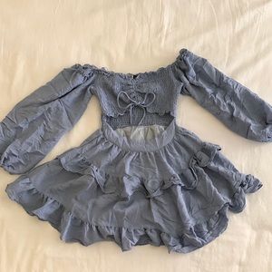 NWOT Windsor So Sweet Ruffled Cutout Skater Dress